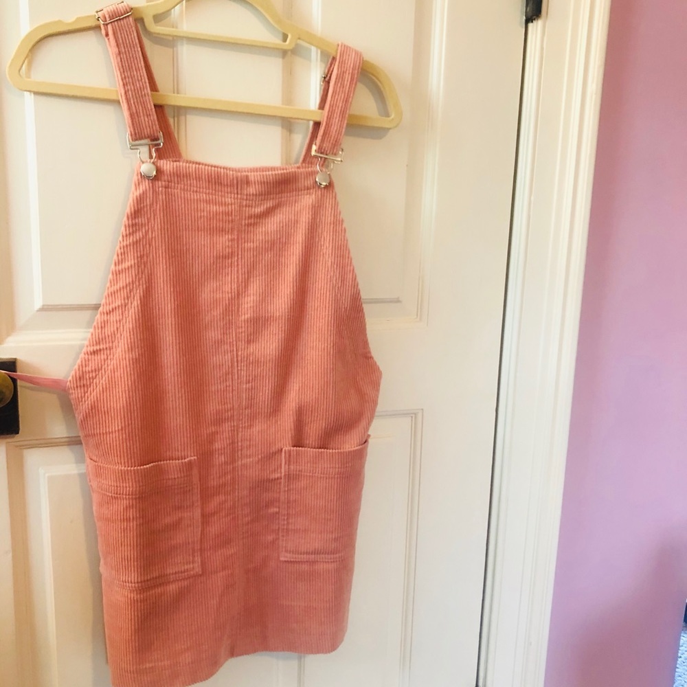 Rose Pink Corduroy Mini Dress